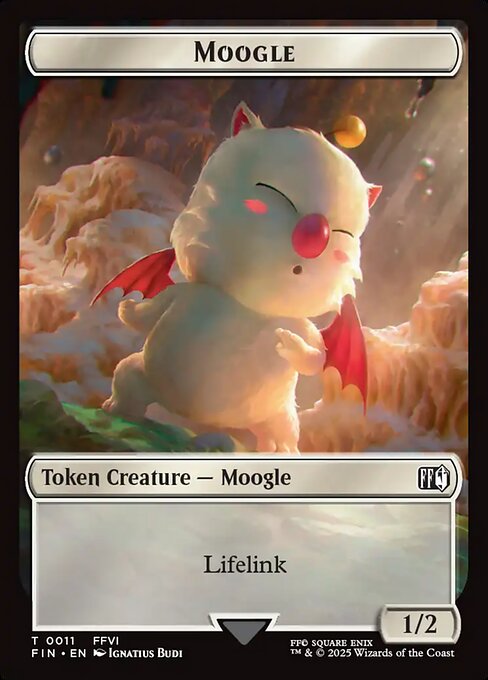 Hero (0004) // Moogle (0011) Double-Sided Token (FIN-4 // 11)
