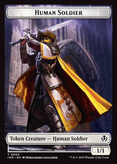 Eldrazi Horror // Human Soldier (0003) Double-Sided Token (INR-1 // 3) (Foil)