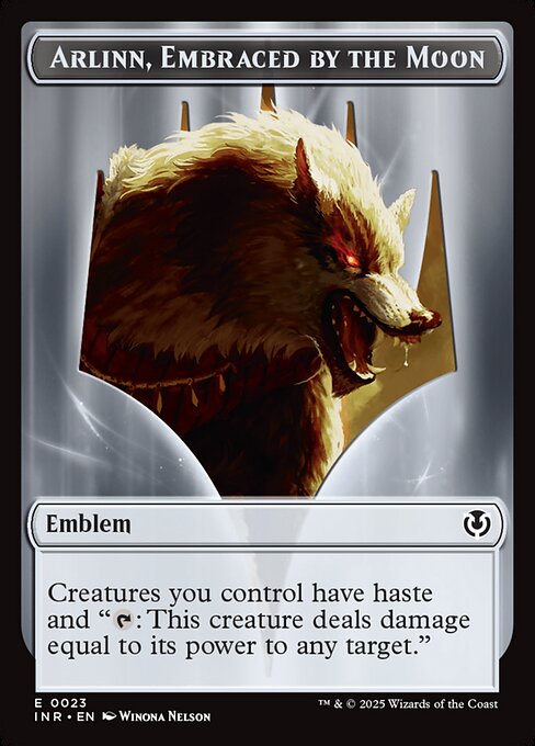 Wolf (0018) // Emblem - Arlinn, Embraces by the Moon Double-Sided Token (INR-18 // 23) (Foil)