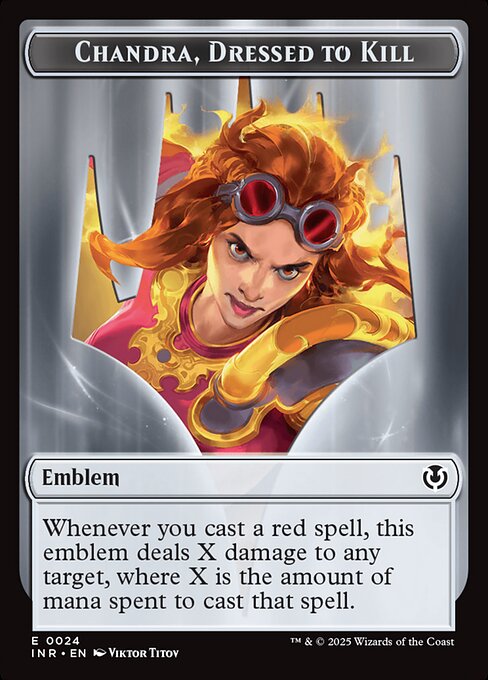 Human (0014) // Emblem - Chandra, Dressed to Kill Double-Sided Token (INR-14 // 24) (Foil)