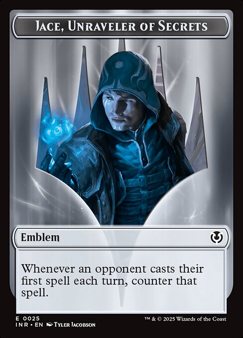 Human Wizard // Emblem - Jace, Unraveler of Secrets Double-Sided Token (INR-5 // 25)