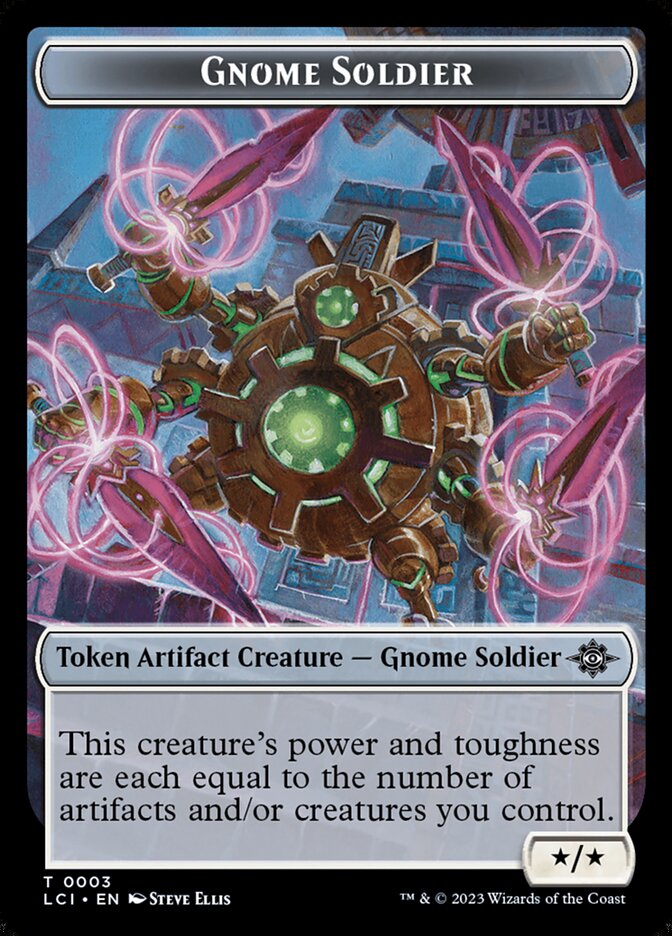 Treasure (0018) // Gnome Soldier Double-Sided Token (LCI-18 // 3) (Foil)