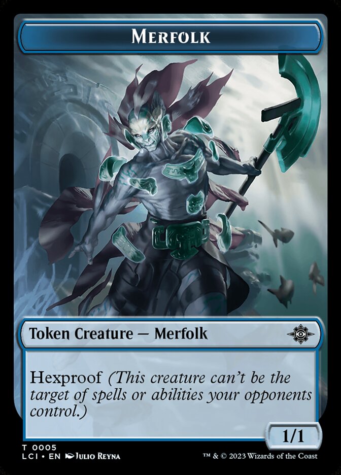 Treasure (0018) // Merfolk Double-Sided Token (LCI-18 // 5) (Foil)