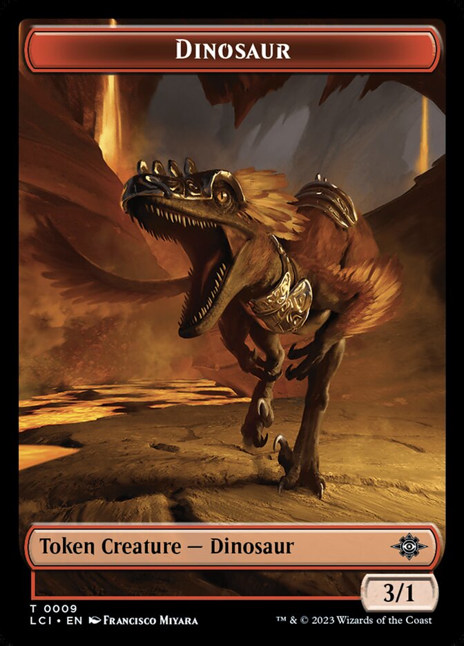 Map // Dinosaur (0009) Double-Sided Token (LCI-17 // 9) (Foil)