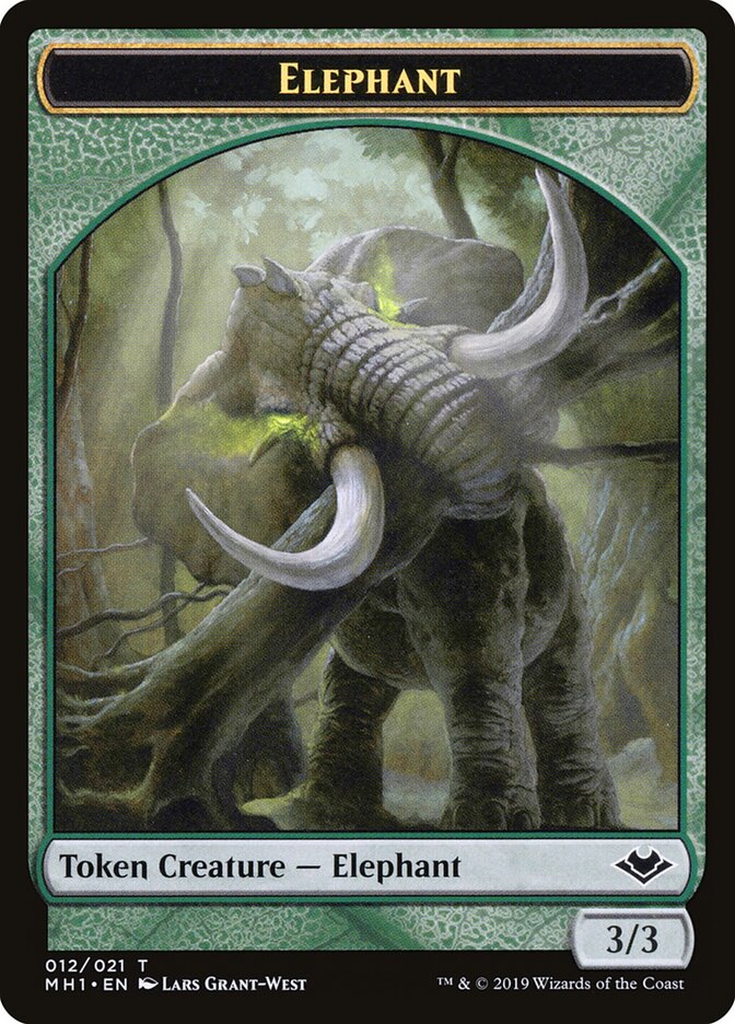 Bird // Elephant Double-Sided Token (MH1-3 // 12)