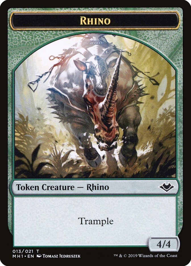 Zombie // Rhino Double-Sided Token (MH1-7 // 13)