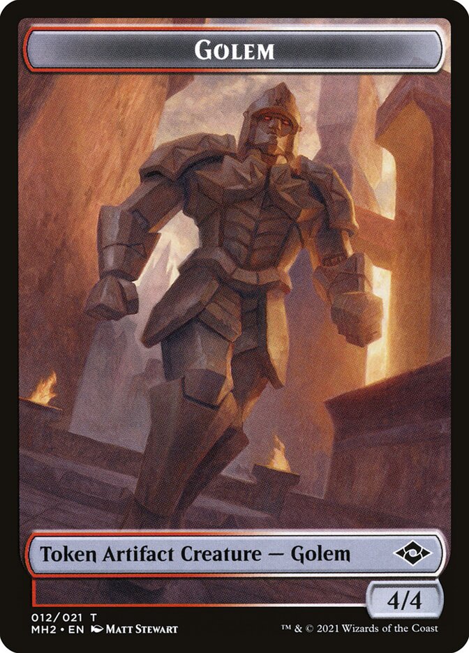 Treasure (021) // Golem Double-Sided Token (MH2-21 // 12) (Foil)