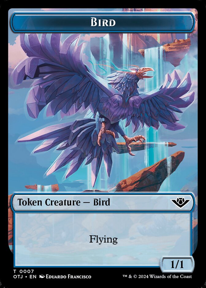 Mercenary // Bird Double-Sided Token (OTJ-10 // 7) (Foil)