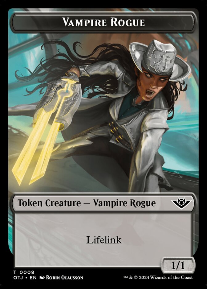 Mercenary // Vampire Rogue Double-Sided Token (OTJ-10 // 8) (Foil)