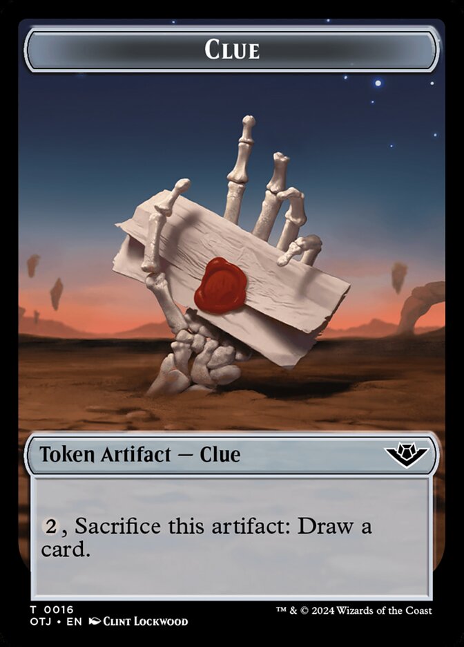 Treasure // Clue Double-Sided Token (OTJ-18 // 16) (Foil)