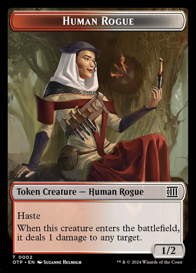 Mercenary // Human Rogue Double-Sided Token (OTJ-10 // 2) (Foil)