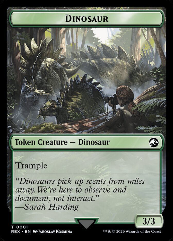 Fungus Dinosaur // Dinosaur (0001) Double-Sided Token (LCI-12 // 1) (Foil)