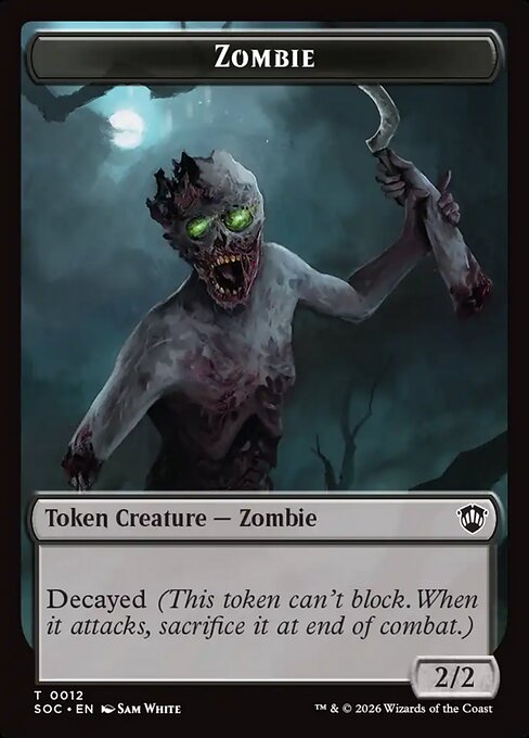 Snake // Zombie Double-Sided Token (SOC-11 // 12)
