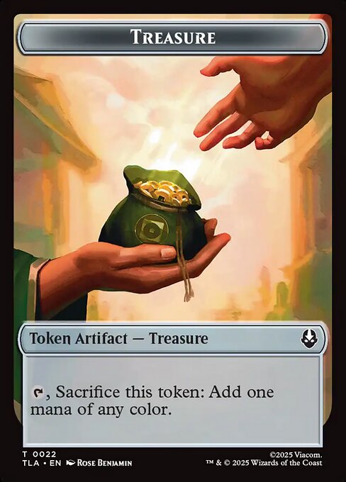 Aang, Awoken Avatar - Marit Lage // Treasure Double-Sided Token (TLE-1 // 22)