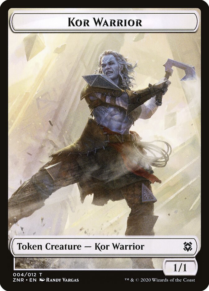 Copy // Kor Warrior Double-Sided Token (ZNR-12 // 4) (Foil)