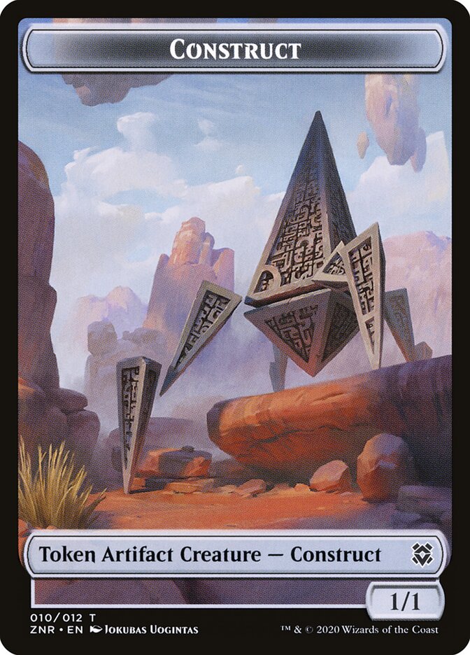 Cat // Construct Double-Sided Token (ZNR-2 // 10) (Foil)