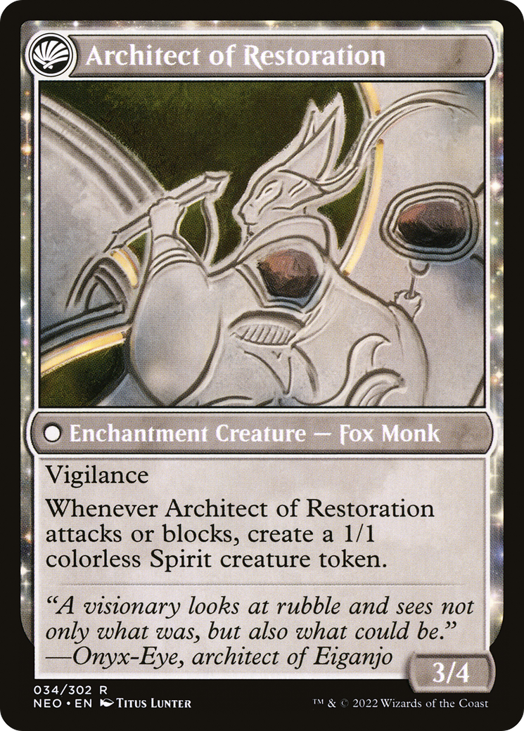 The Restoration of Eiganjo // Architect of Restoration (NEO-034) (Foil)