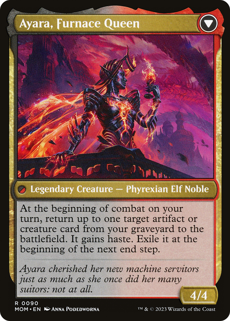 Ayara, Widow of the Realm // Ayara, Furnace Queen (MOM-090)