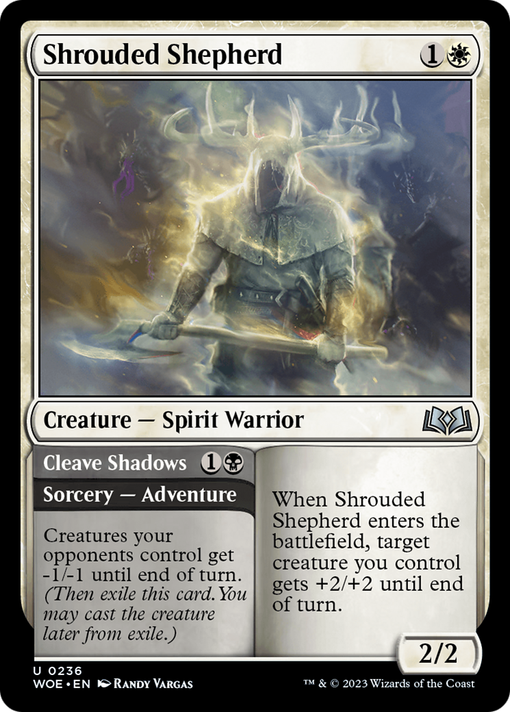Shrouded Shepherd // Cleave Shadows (WOE-236)