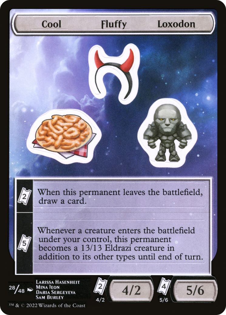 Cool Fluffy Loxodon Sticker Sheet (UNF-028) (Foil)