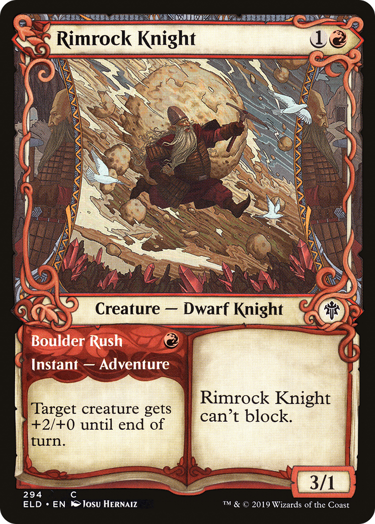 Rimrock Knight // Boulder Rush (ELD-294) (Showcase) (Foil)
