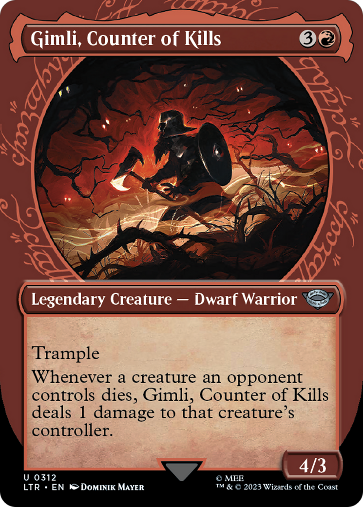 Gimli, Counter of Kills (LTR-312) (Showcase) (Borderless)