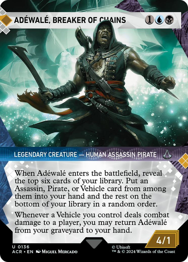 Adéwalé, Breaker of Chains (ACR-136) (Showcase) (Borderless)