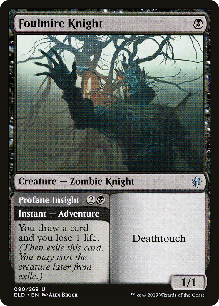 Foulmire Knight // Profane Insight (ELD-090) (Foil)