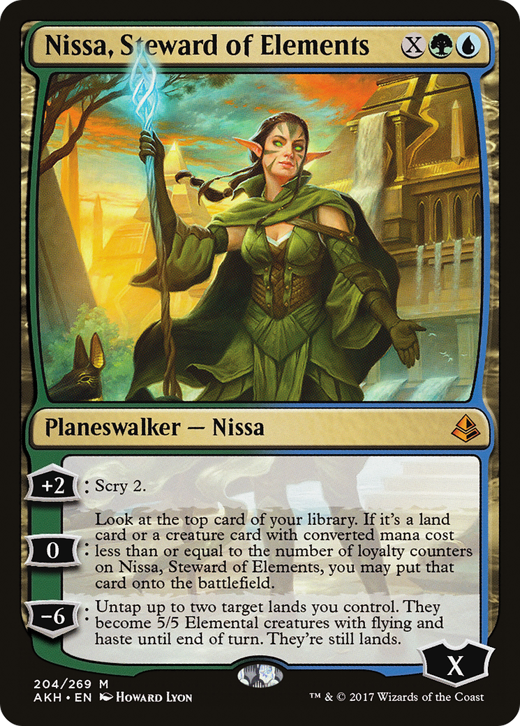 Nissa, Steward of Elements (AKH-204) (Foil)