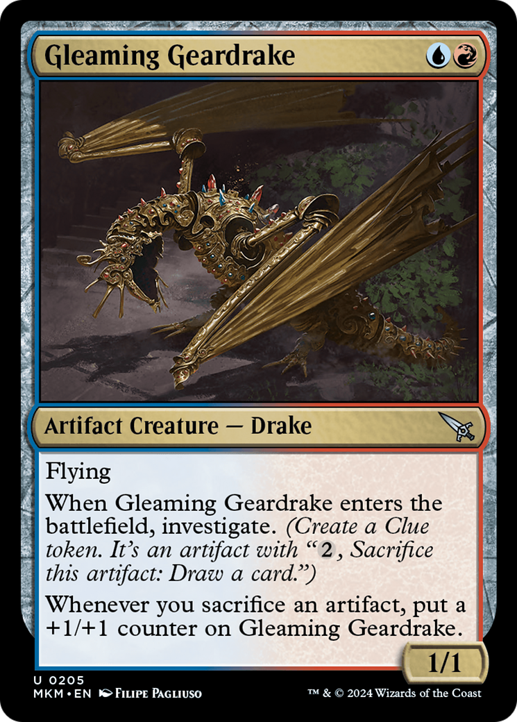 Gleaming Geardrake (MKM-205) (Foil)