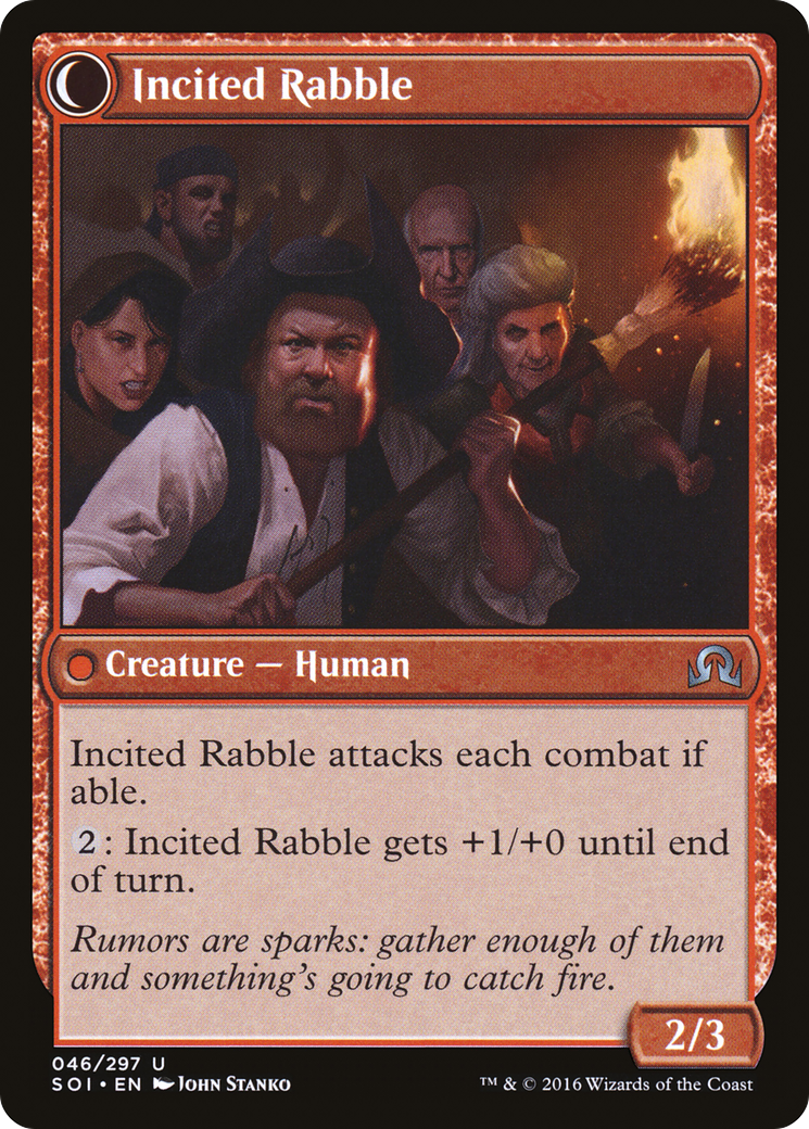 Town Gossipmonger // Incited Rabble (SOI-046) (Foil)