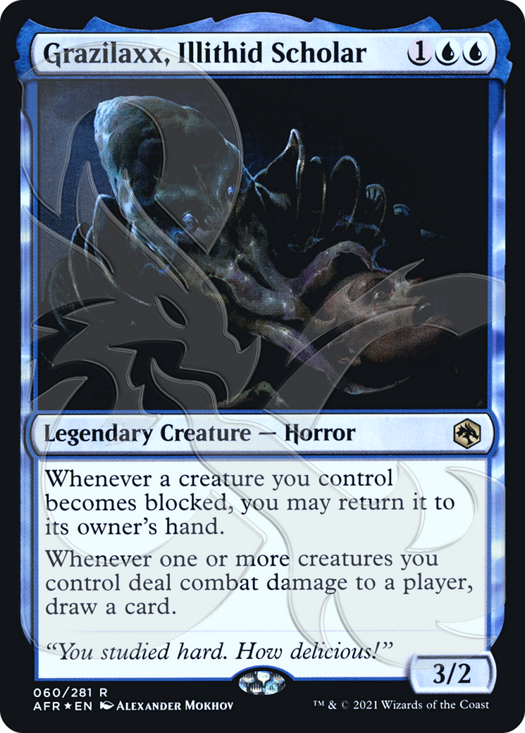 Grazilaxx, Illithid Scholar (Ampersand Stamped) (AFR&-60A) (Foil)