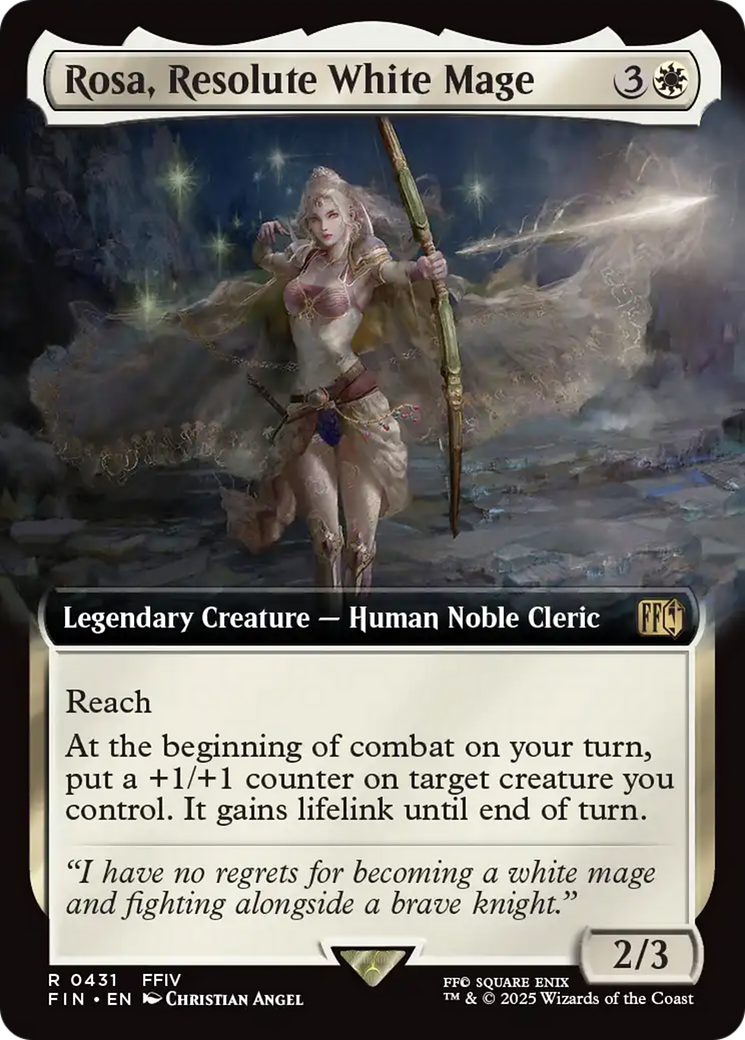 Rosa, Resolute White Mage (FIN-431) (Extended Art)