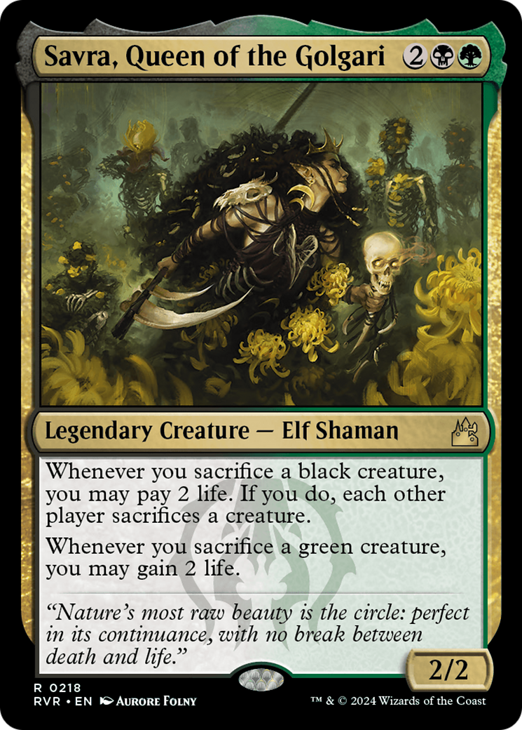 Savra, Queen of the Golgari (RVR-218)
