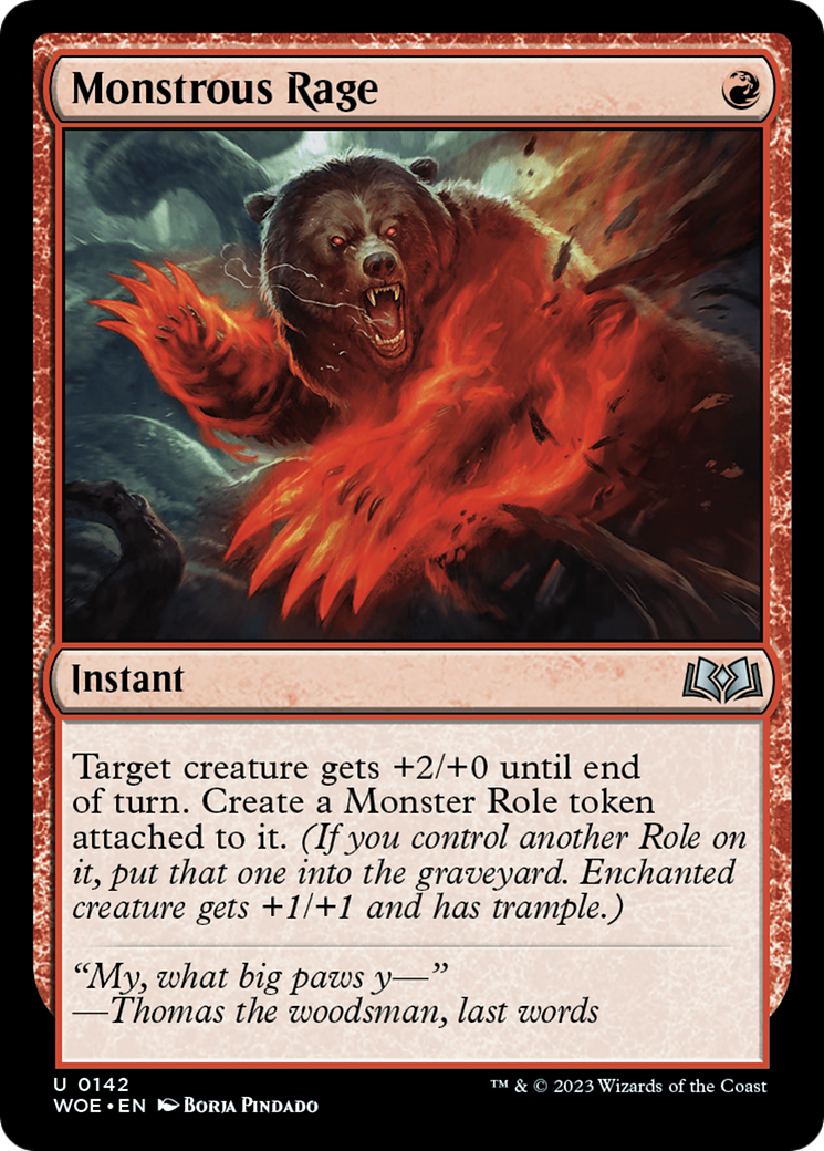 Monstrous Rage (WOE-142) (Foil)