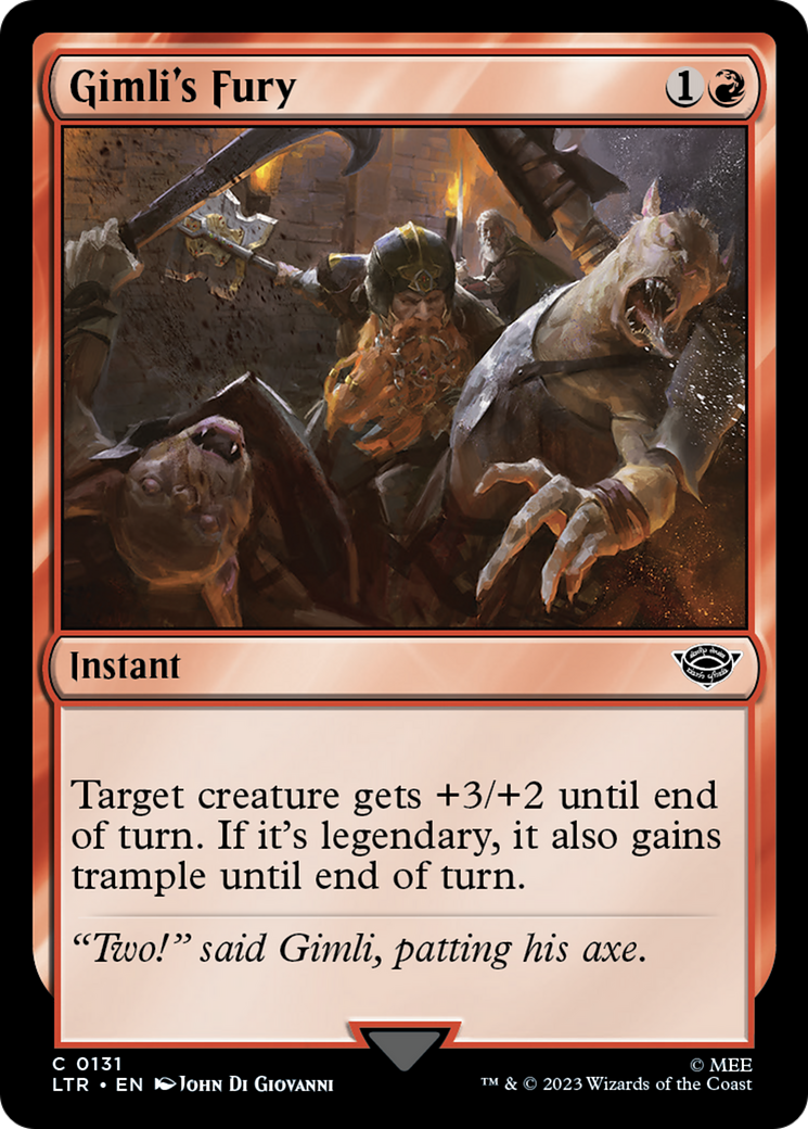 Gimli's Fury (LTR-131) (Foil)