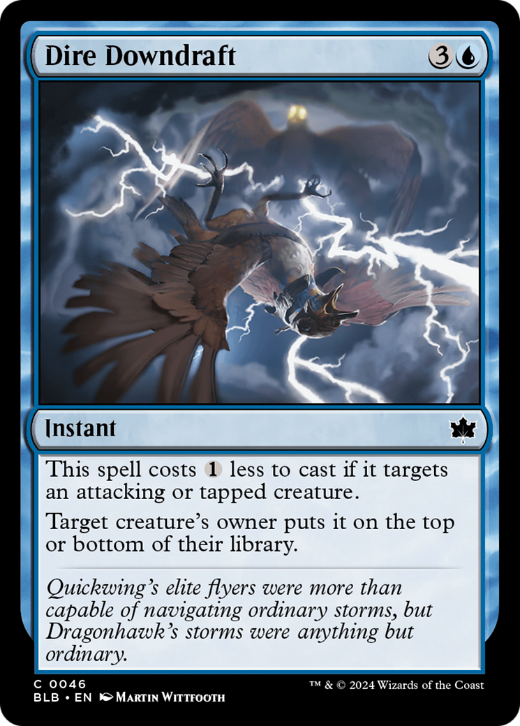 Dire Downdraft (BLB-046) (Foil)