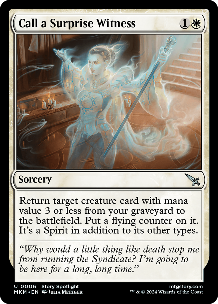 Call a Surprise Witness (MKM-006) (Foil)