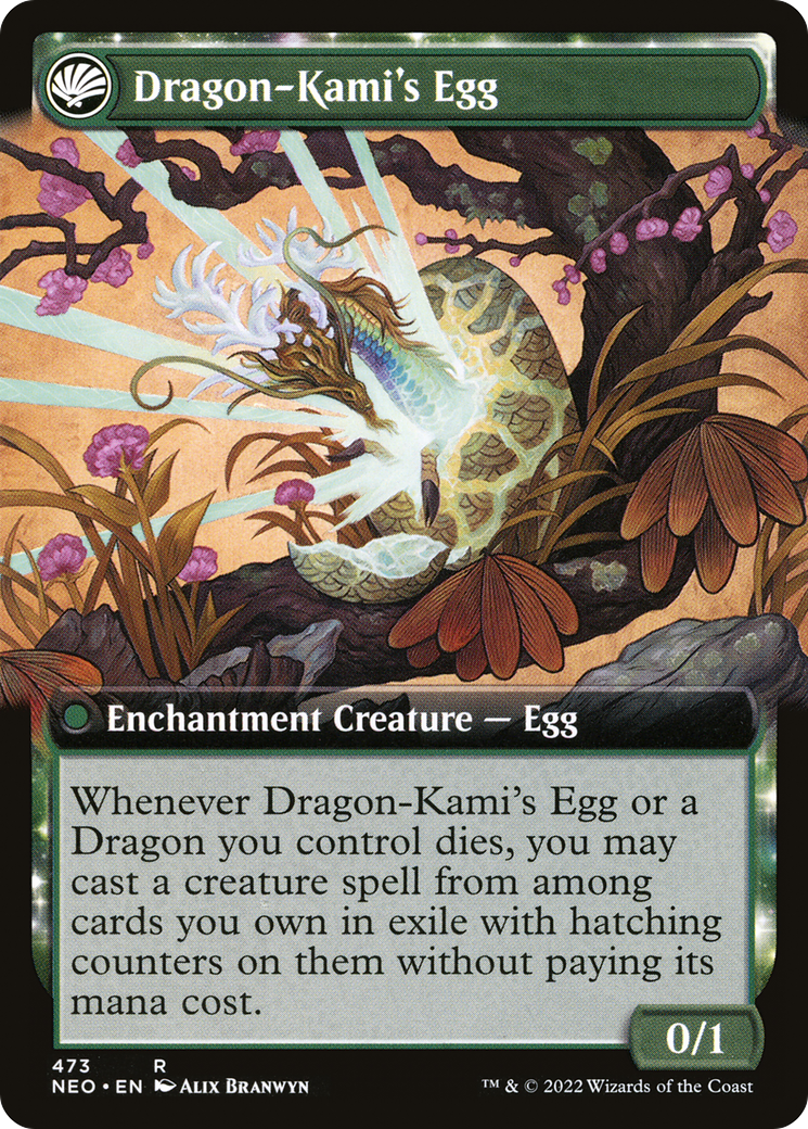 The Dragon-Kami Reborn // Dragon-Kami's Egg (NEO-473) (Extended Art) (Foil)
