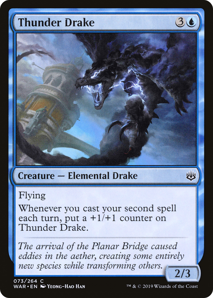 Thunder Drake (WAR-073) (Foil)