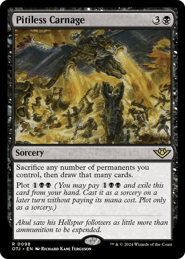 Pitiless Carnage (OTJ-098) (Foil)