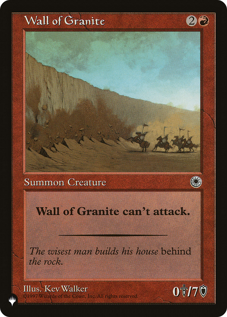 Wall of Granite (LIST-POR-155)