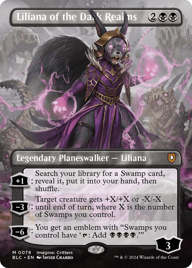 Liliana of the Dark Realms (BLC-078) (Borderless) (Foil)