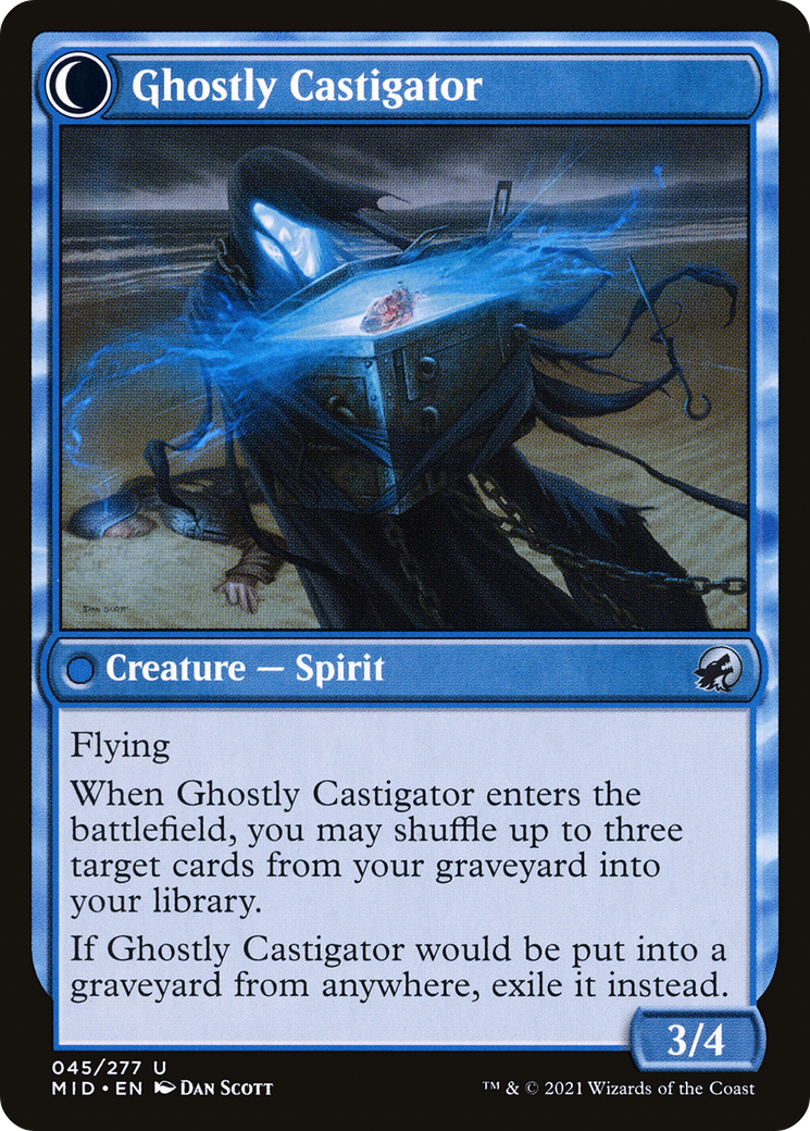 Covetous Castaway // Ghostly Castigator (MID-045) (Foil)
