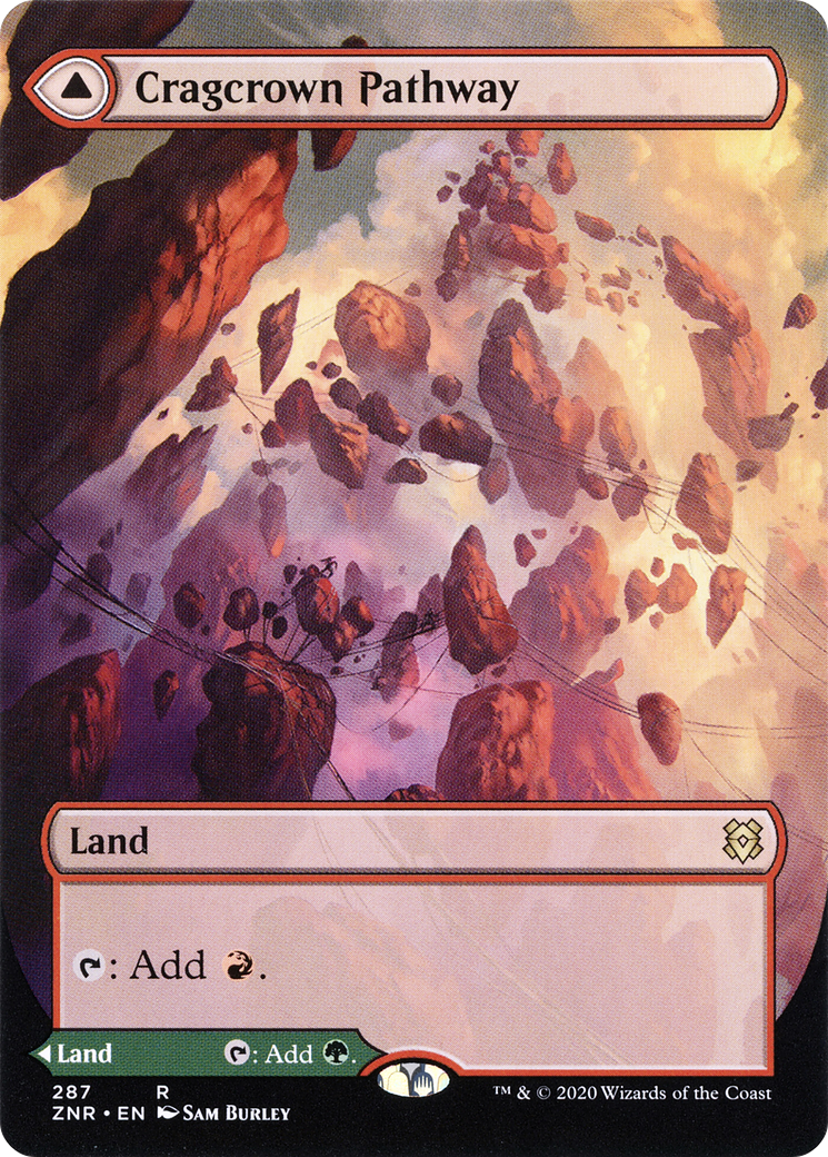 Cragcrown Pathway // Timbercrown Pathway (ZNR-287) (Showcase) (Borderless) (Foil)