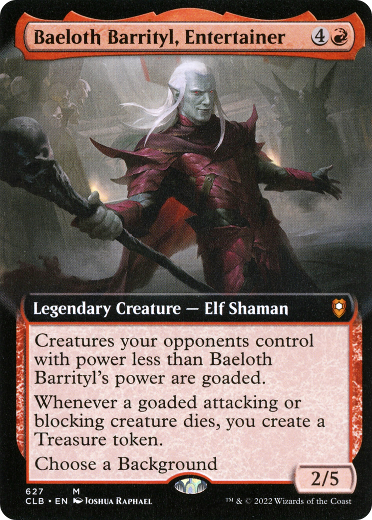 Baeloth Barrityl, Entertainer (CLB-627) (Extended Art)