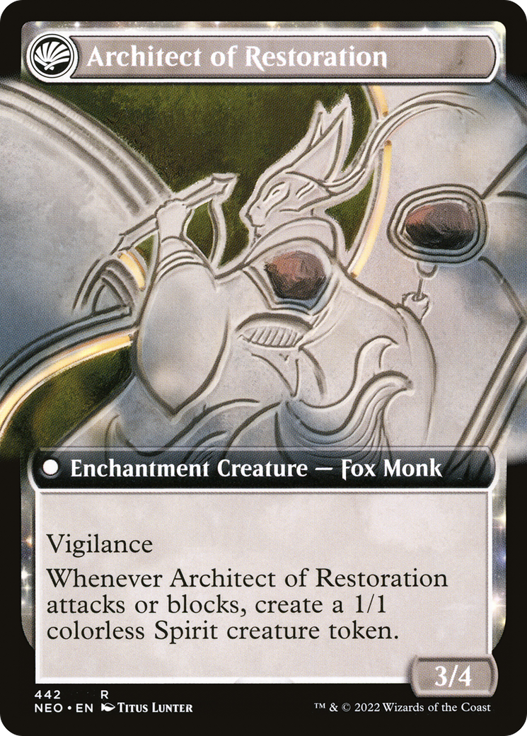 The Restoration of Eiganjo // Architect of Restoration (NEO-442) (Extended Art) (Foil)