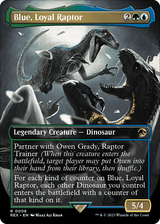 Blue, Loyal Raptor (REX-008) (Borderless)