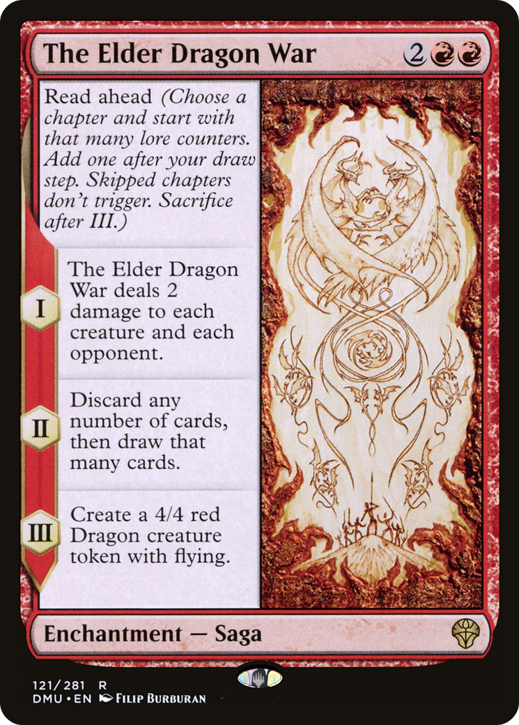 The Elder Dragon War (DMU-121) (Foil)