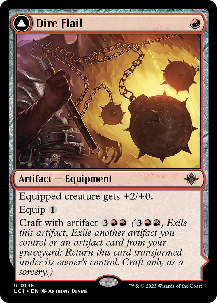 Dire Flail // Dire Blunderbuss (LCI-145) (Foil)